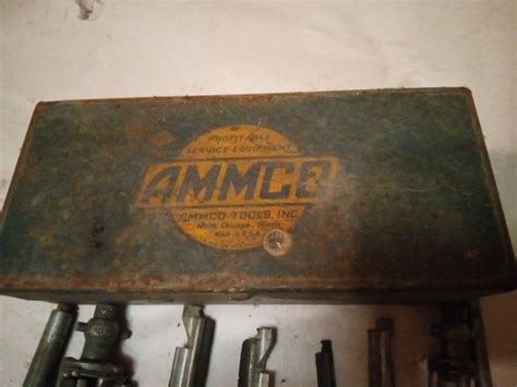 OLD VINTAGE AMMCO ADVERTISING METAL BOX 